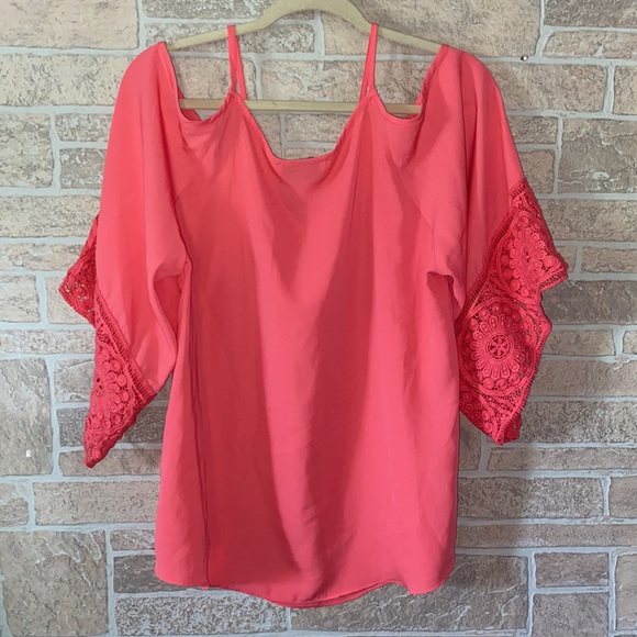 ✅VaVa Cold Shoulder Blouse with front tie - Picture 5 of 7